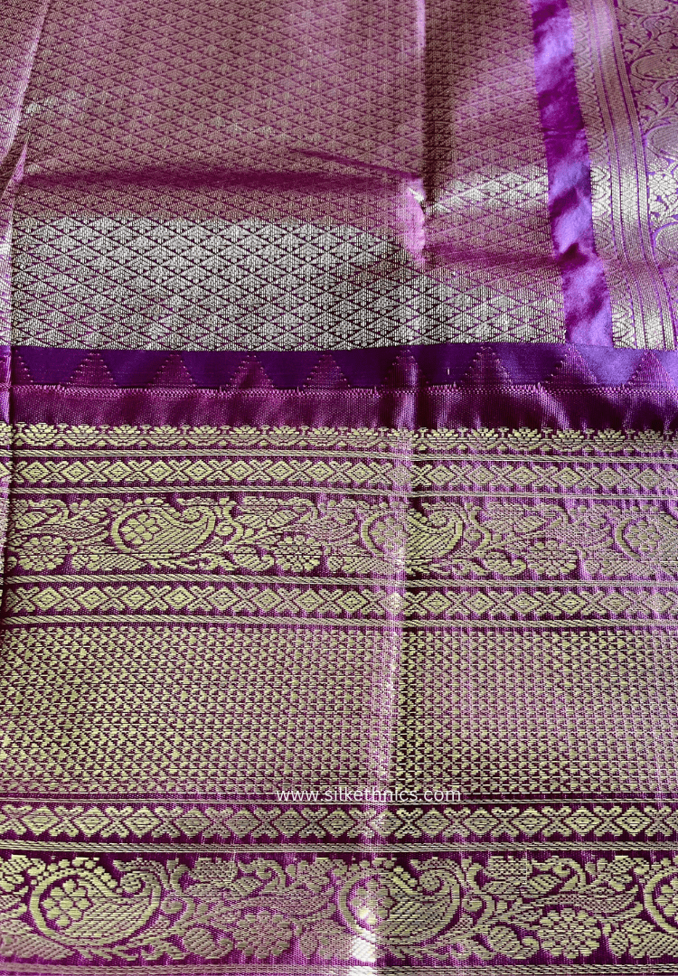 Gadwal Grace Blue Radiance silk saree
