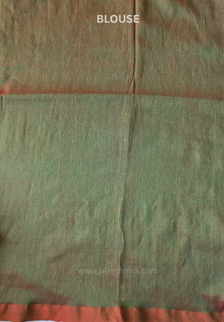 Sage Green pure handloom mulcotton Ruhani saree