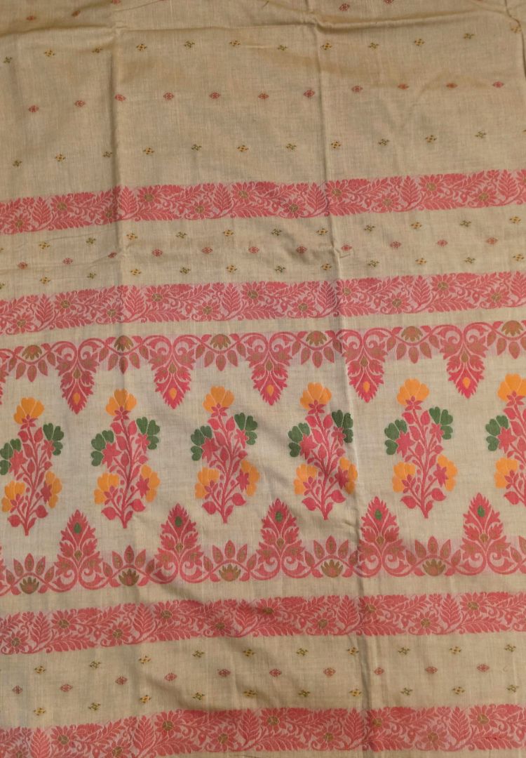 Royal Red Traditional Tangail Bengal Handweaving saree