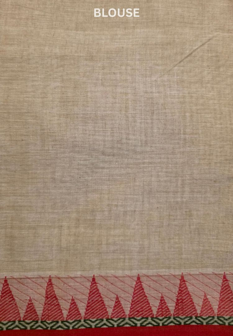 Royal Red Traditional Tangail Bengal Handweaving saree