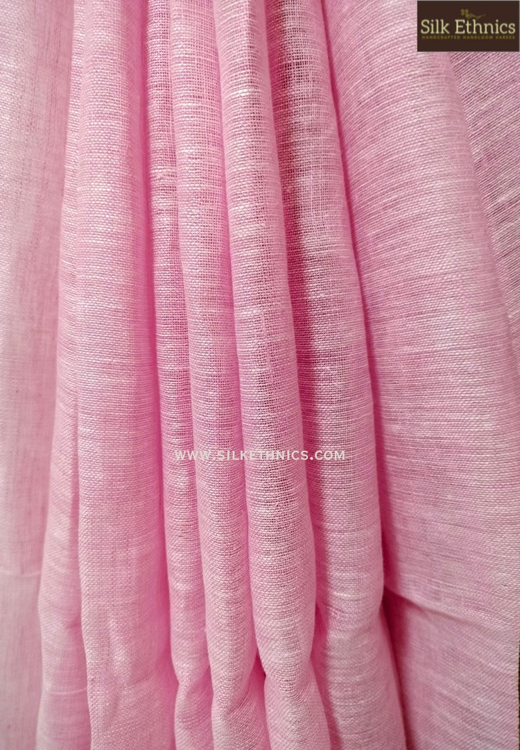 Fuchsia Pink Varnika linen saree