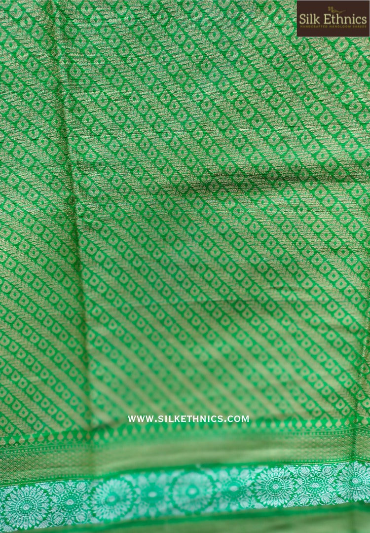 Ocean blue green Banarasi Kota checks saree