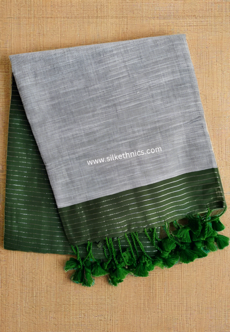 Olive green Anagha handloom saree