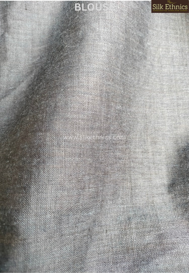 Steel gray Anagha handloom saree