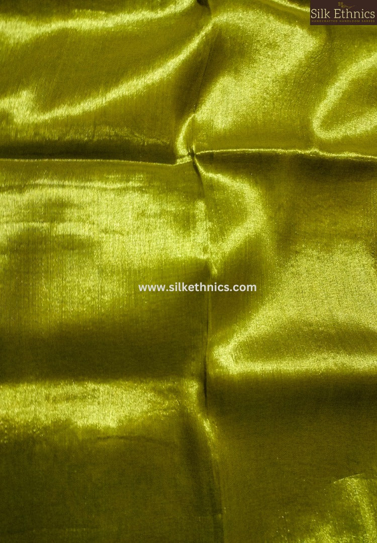 Golden green Raga tissue saree