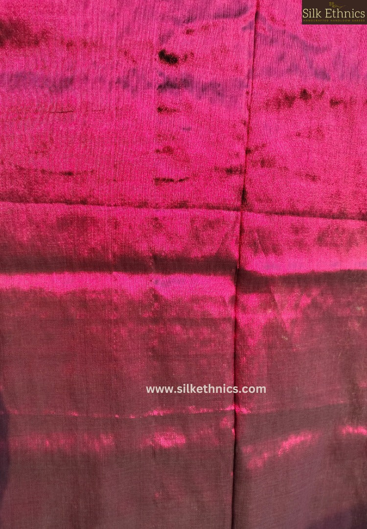 Radiant Raspberry Raga tissue saree