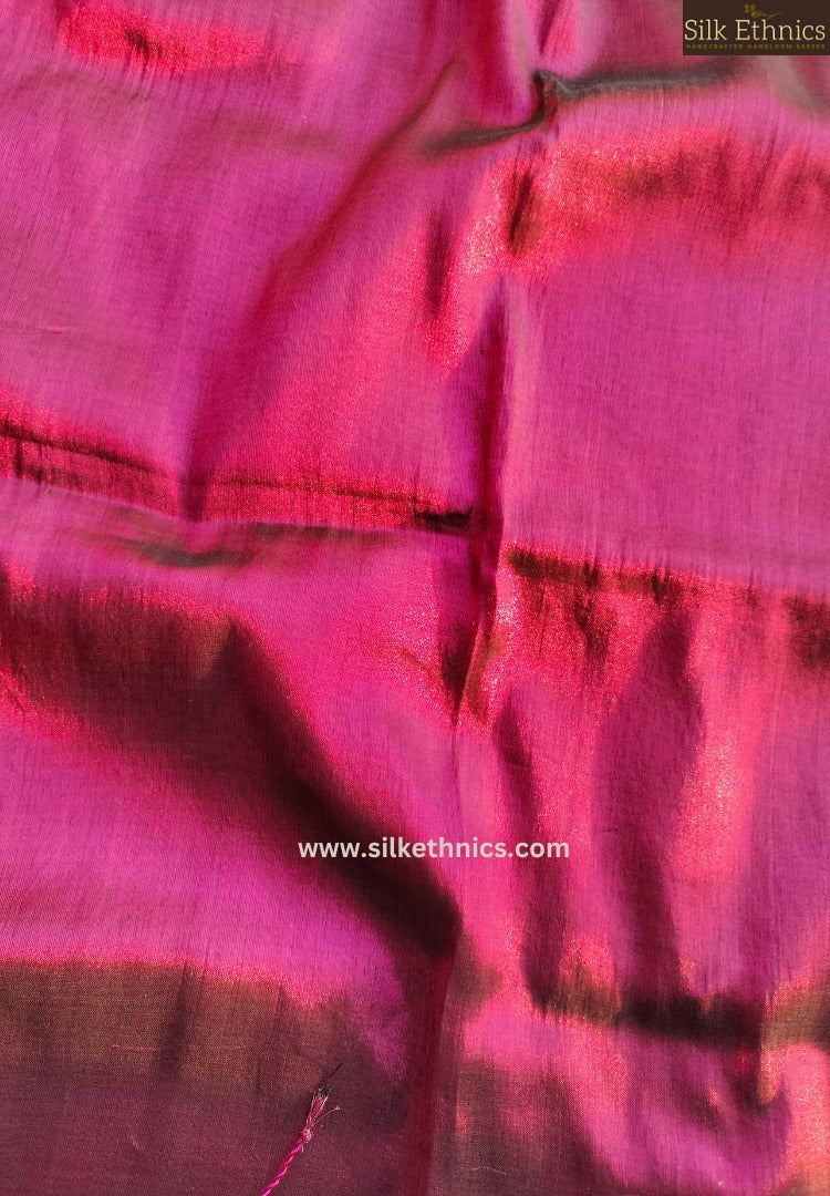 Radiant Raspberry Raga tissue saree