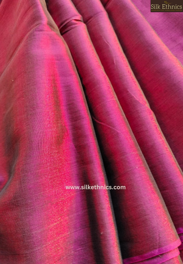 Radiant Raspberry Raga tissue saree