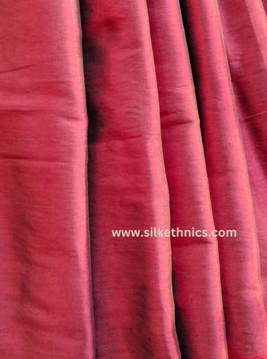 Rust brown Raga tissue saree