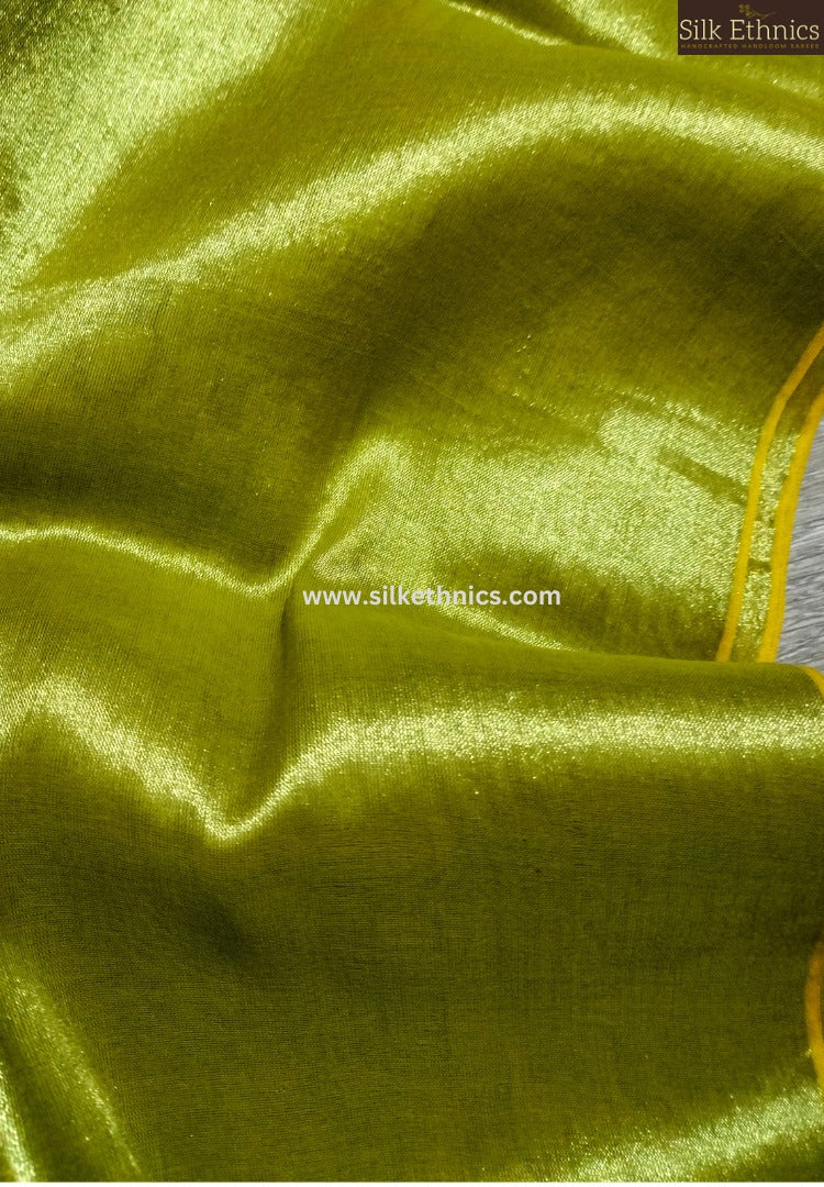 Golden green Raga tissue saree