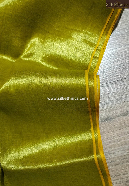 Golden green Raga tissue saree