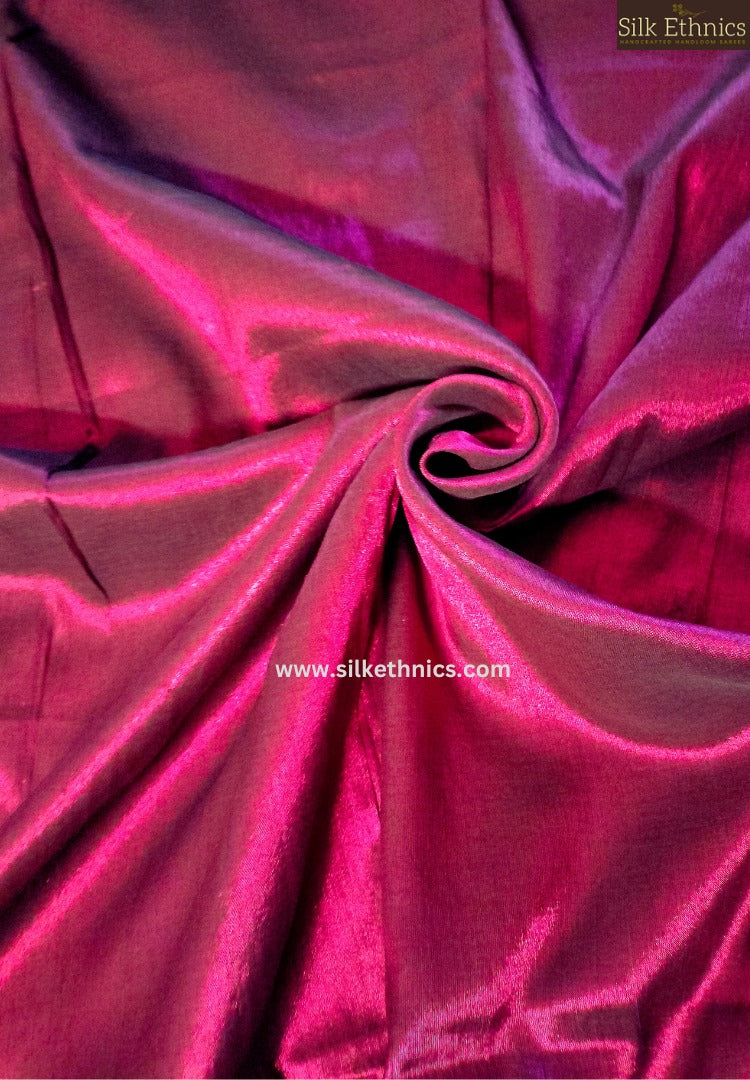 Radiant Raspberry Raga tissue saree