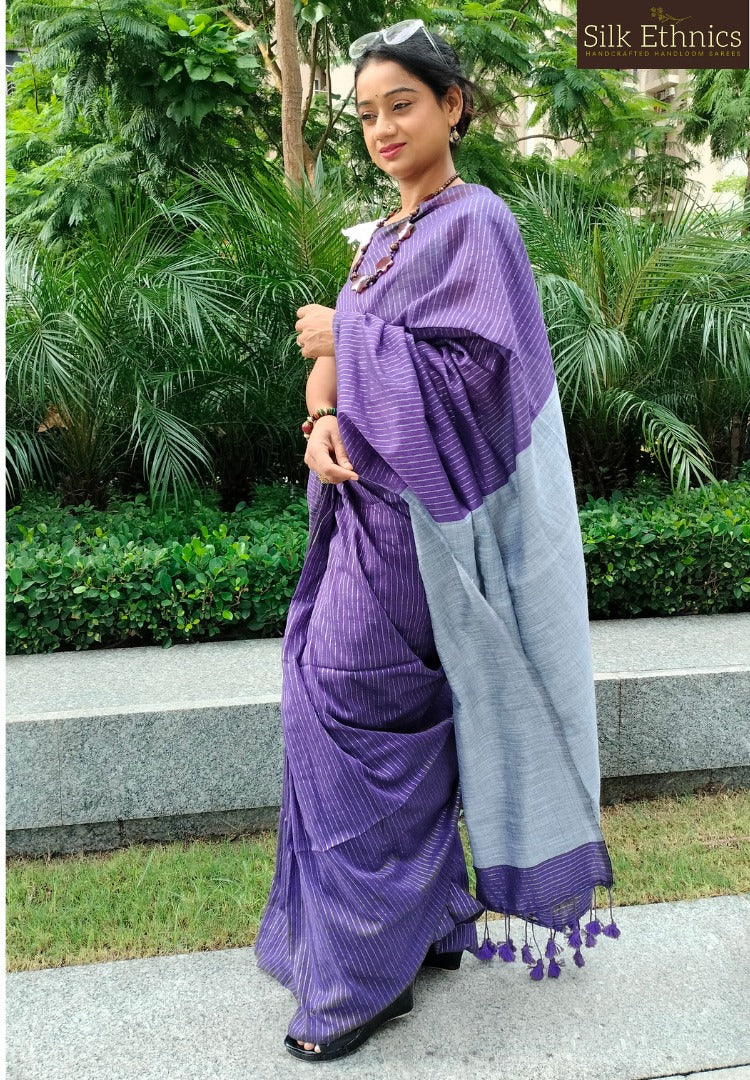 Royal purple Anagha handloom saree