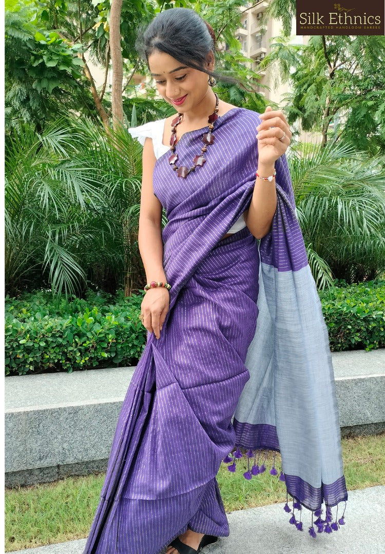 Royal purple Anagha handloom saree