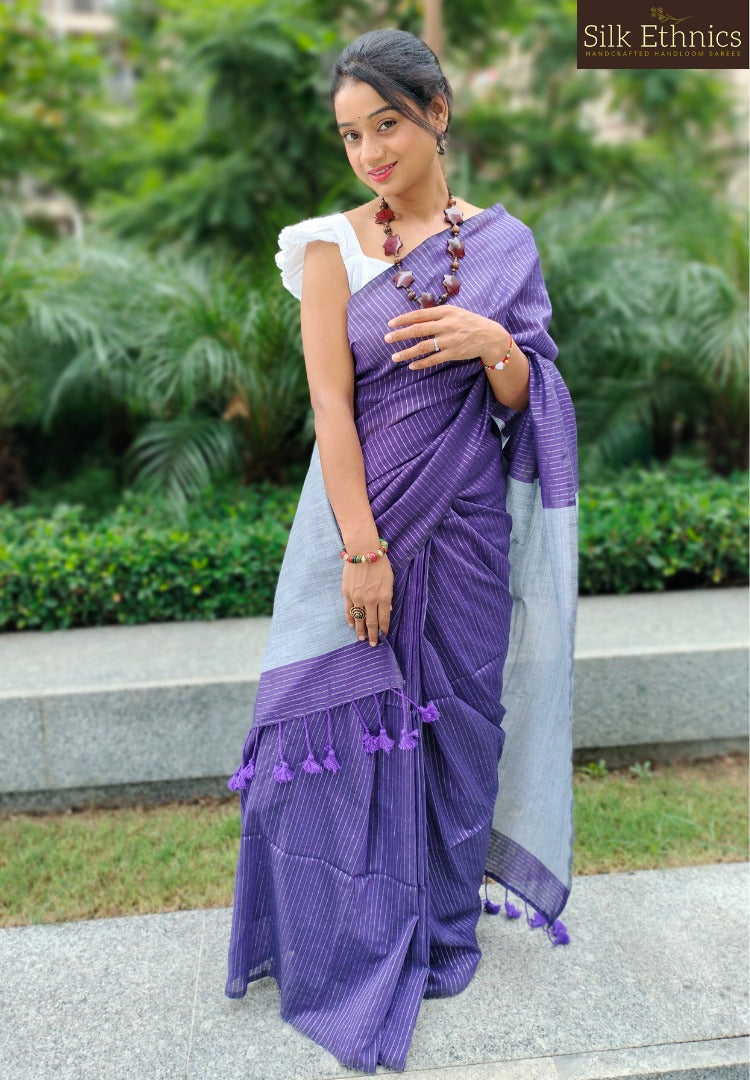 Royal purple Anagha handloom saree