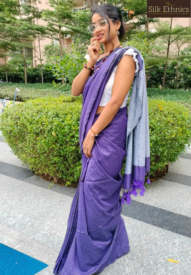 Royal purple Anagha handloom saree