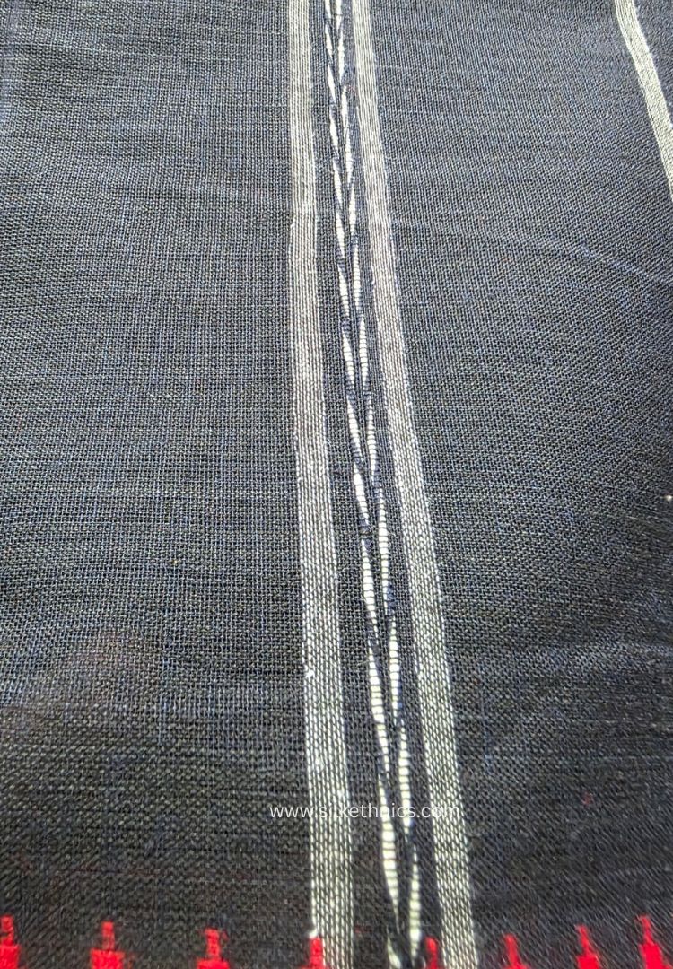 Dark Navy Dhaniakhali Handloom Cotton saree
