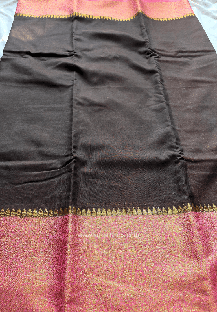 Coffeee Brown Banarasi Warm Silk Zari Weaving saree