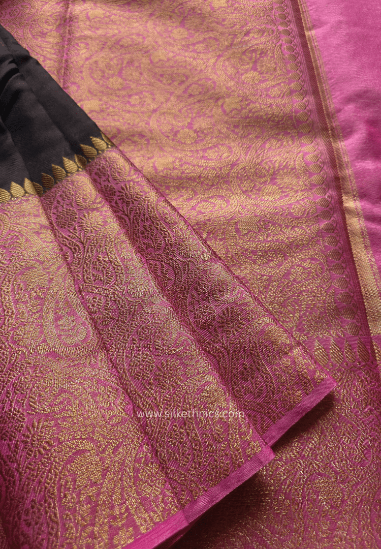 Coffeee Brown Banarasi Warm Silk Zari Weaving saree