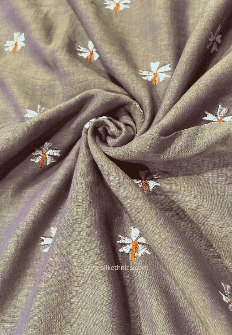Beige Rangreet embroidered saree