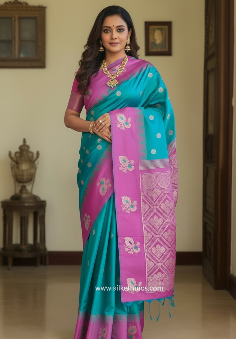 Rama green Coimbatore soft silk saree