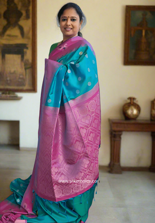 Rama green Madhuram soft silk saree
