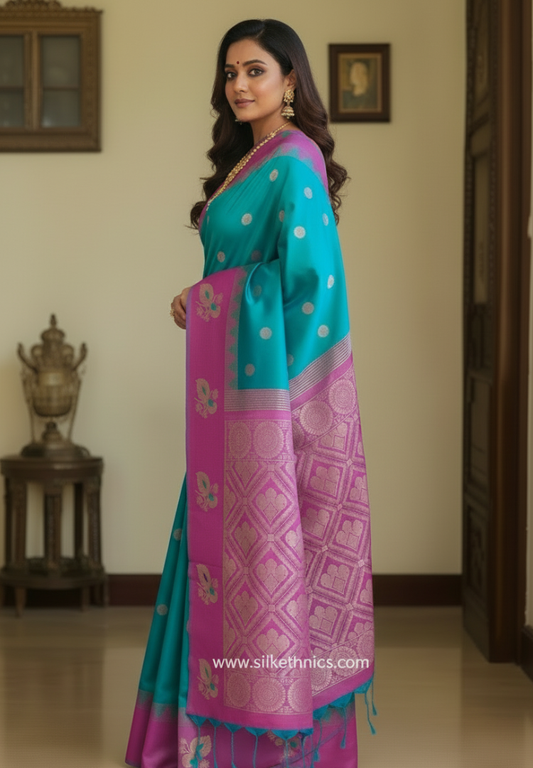 Rama green Coimbatore soft silk saree