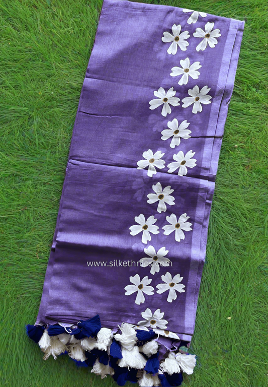 Versatile Violet Swetha mulcotton saree