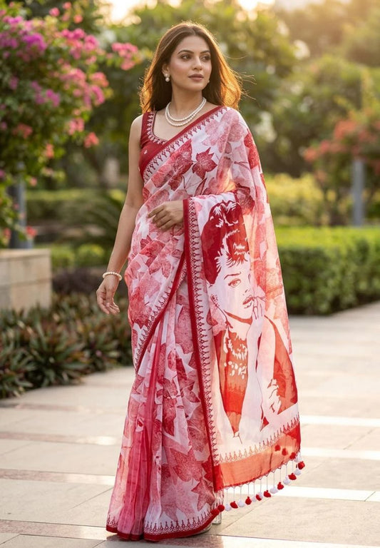 Face of Beauty Rangreet designer saree