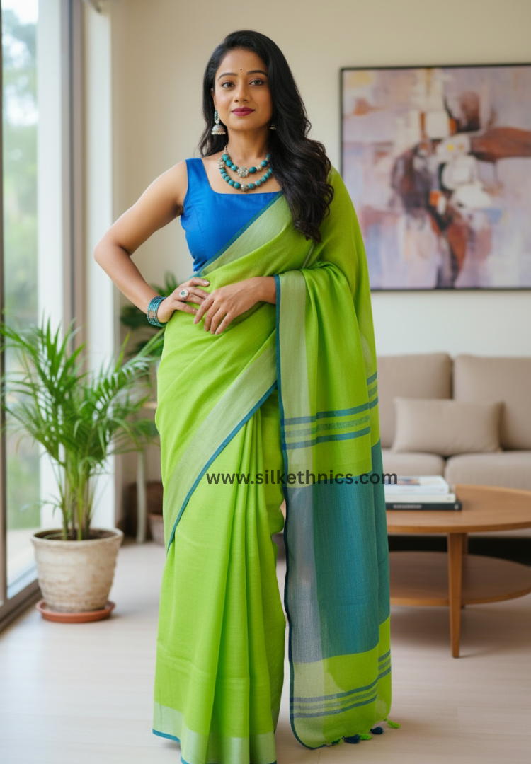 Colours of spring Varnika linen saree