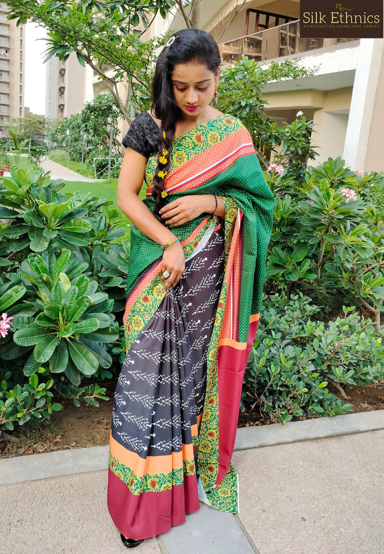 Multicoloured soft silk fancy designer saree