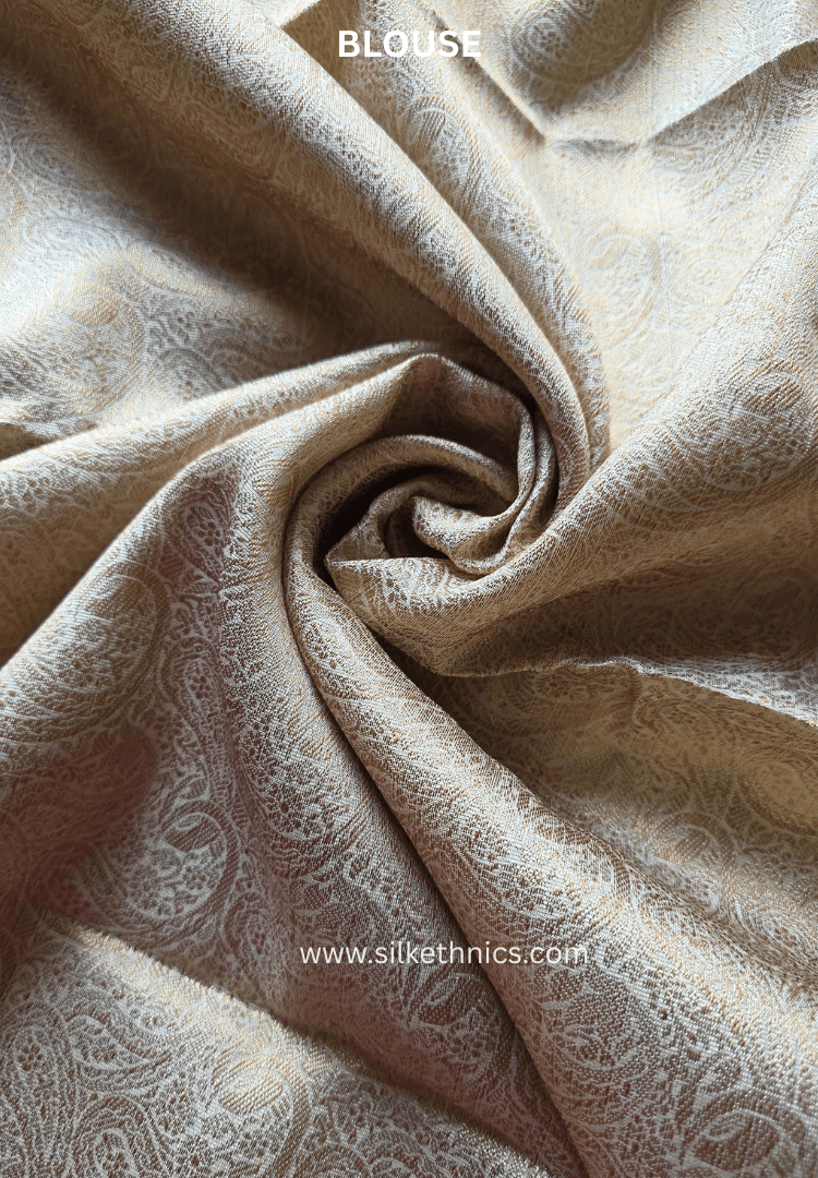 Ivory Banarasi Warm Silk Zari Weaving saree