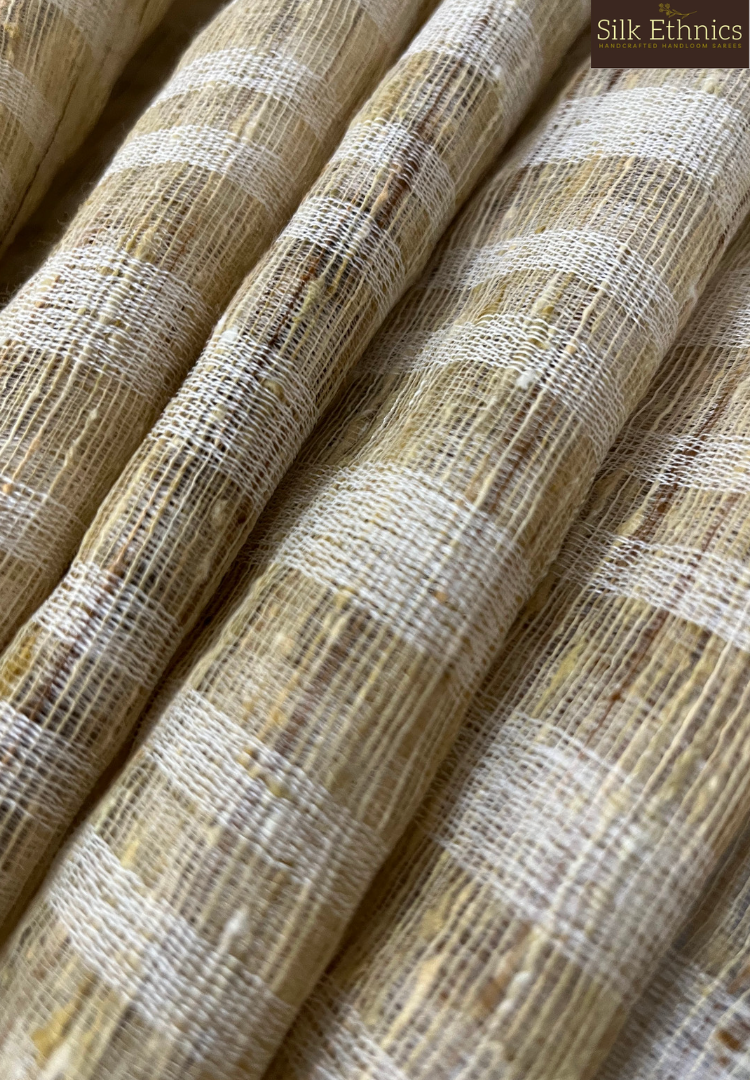 Beige Ketiya Gicha Handloom saree