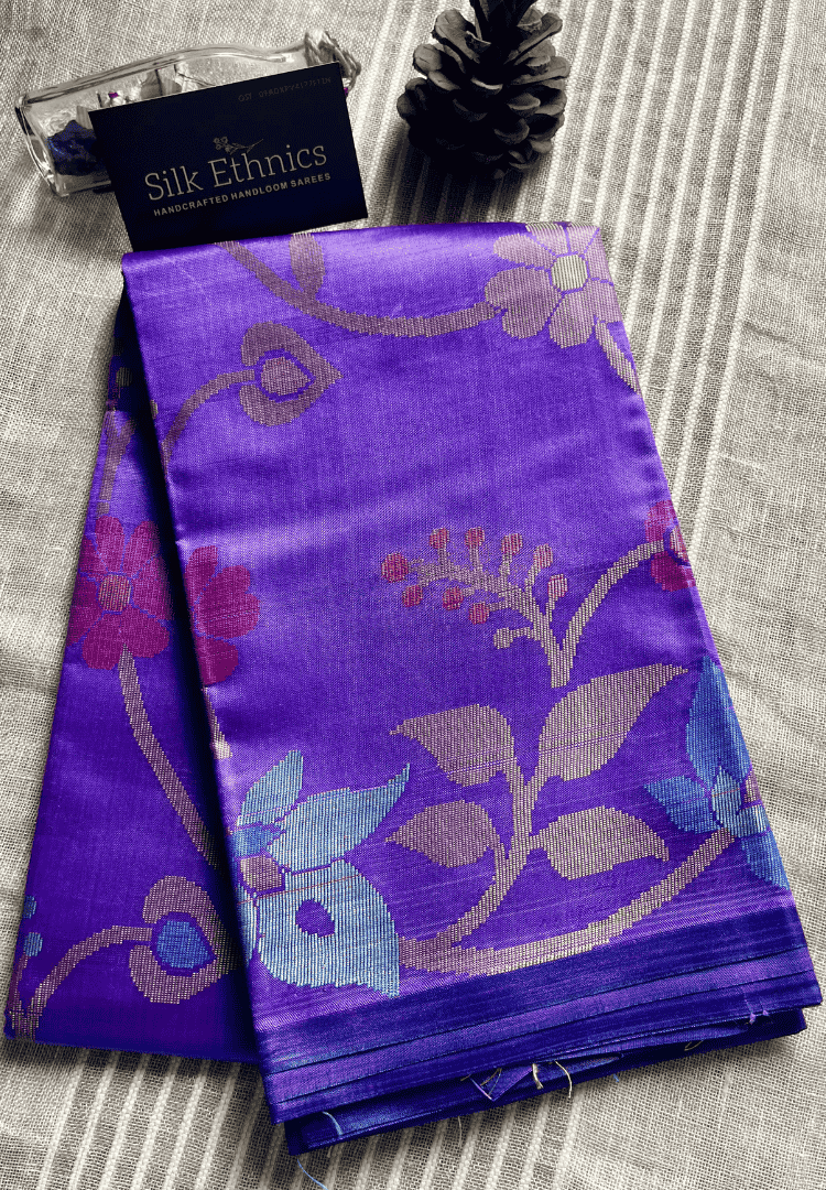 Purple amethyst Rajshahi saree