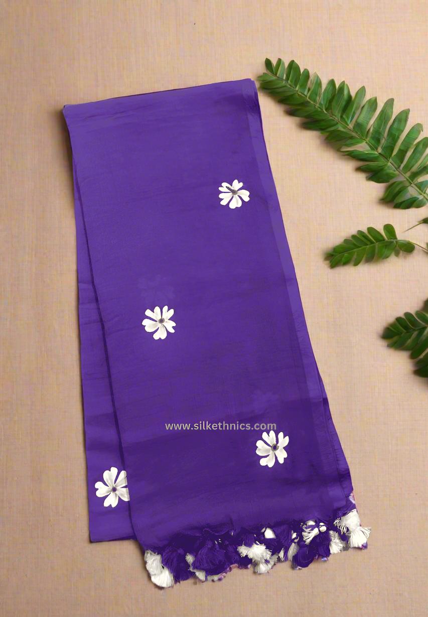 Versatile Violet Swetha mulcotton saree
