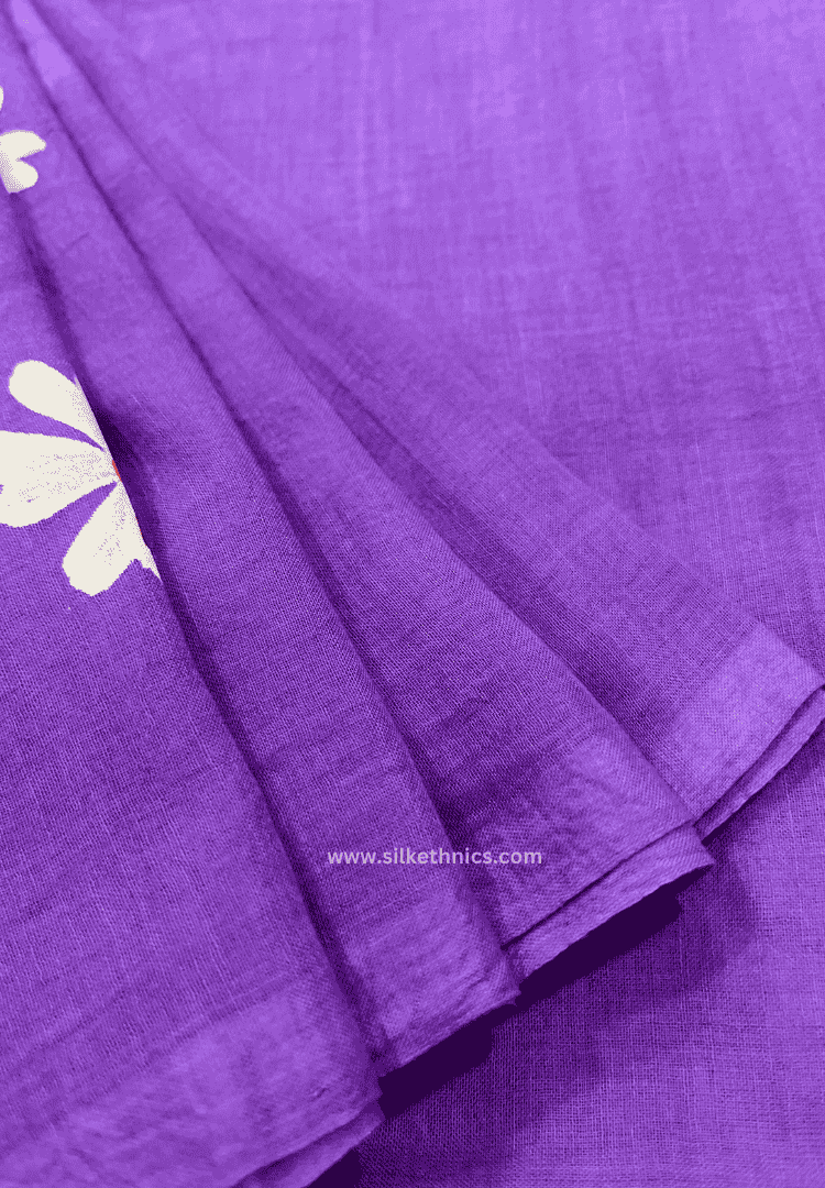 Versatile Violet Swetha mulcotton saree