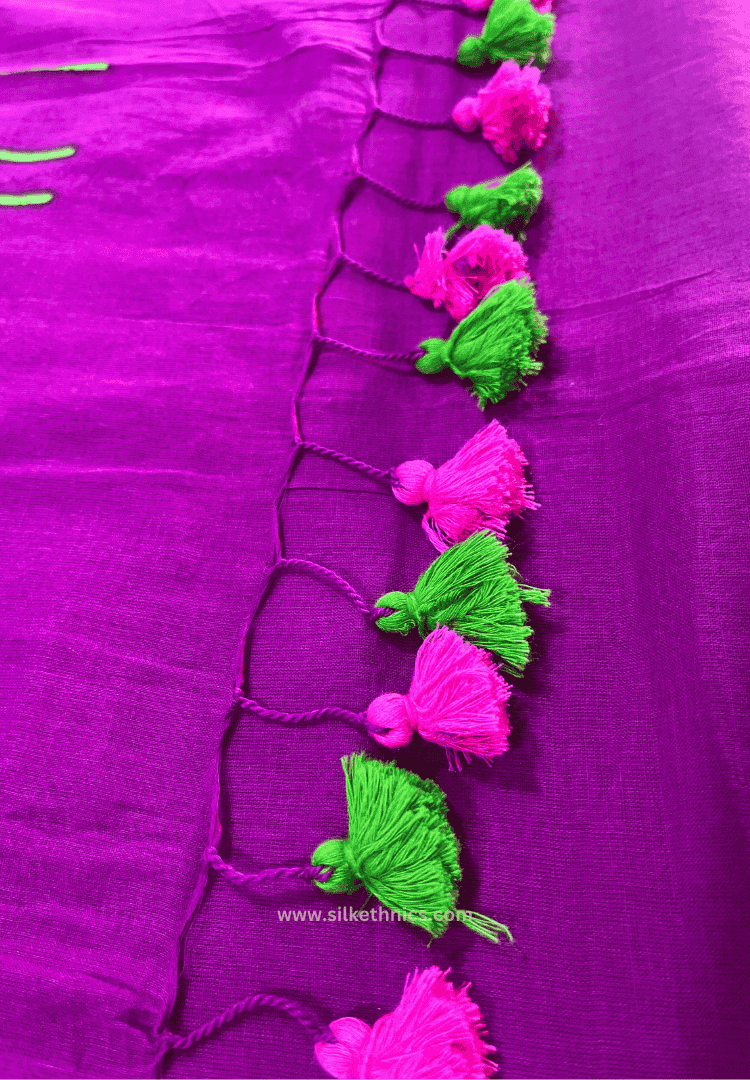 Mauve Swetha mulcotton saree