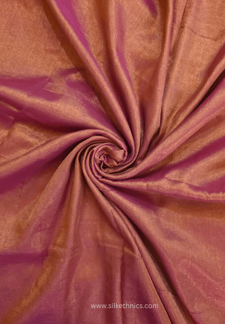Coral Rose Gold Raaga handloom tissue saree