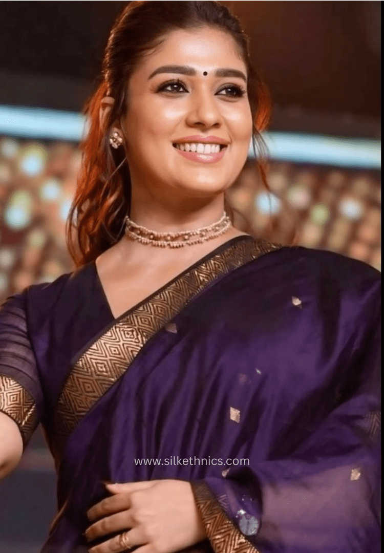 Royal Purple Maheshwari Pure Handloom Silk saree