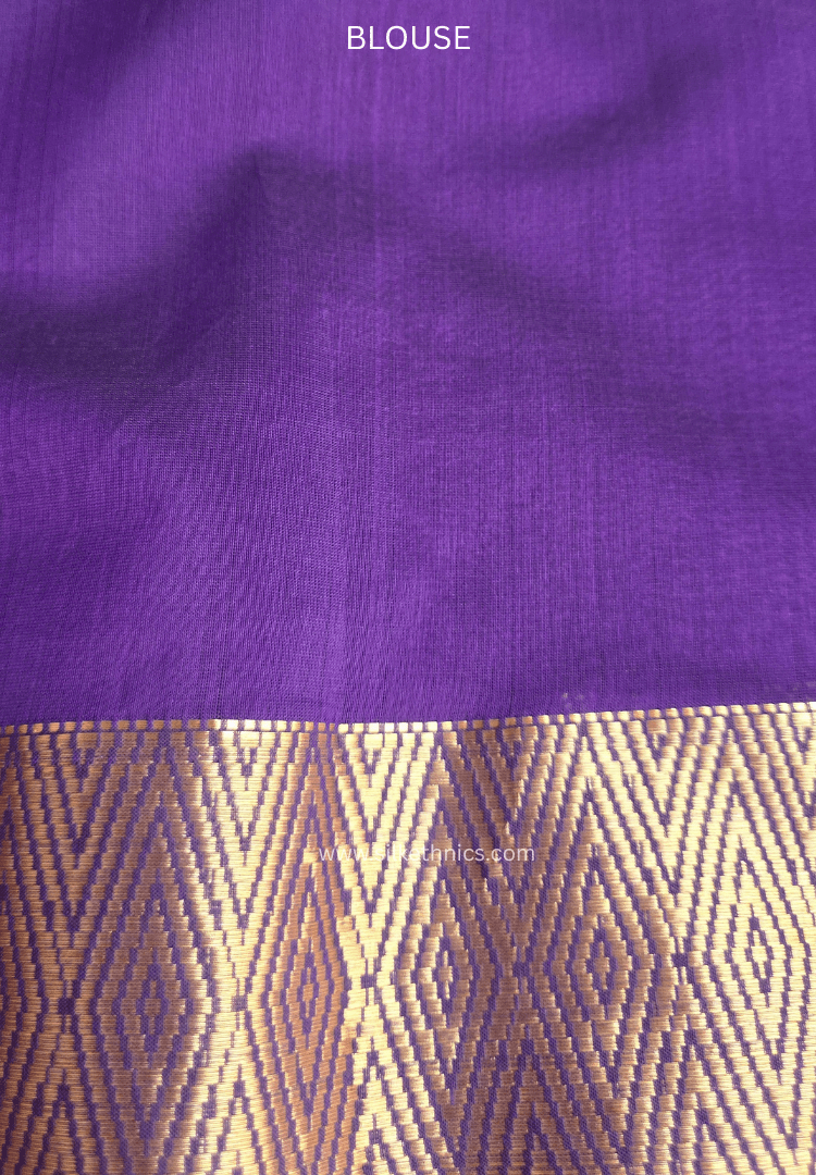 Royal Purple Maheshwari Pure Handloom Silk saree