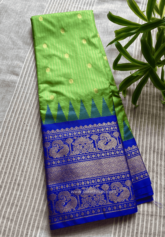 Gadwal Grace Verdant Wave silk saree