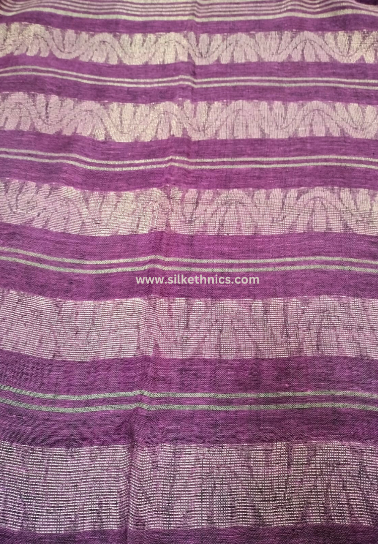 Royal purple Aarti linen saree