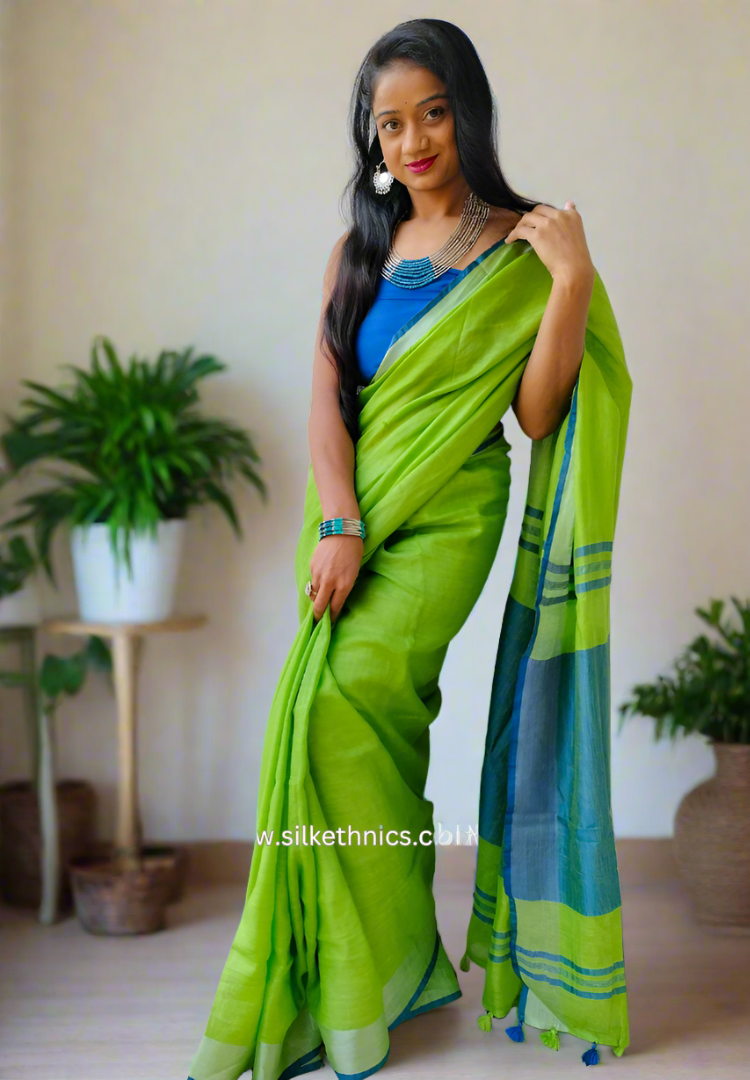 Colours of spring Varnika linen saree