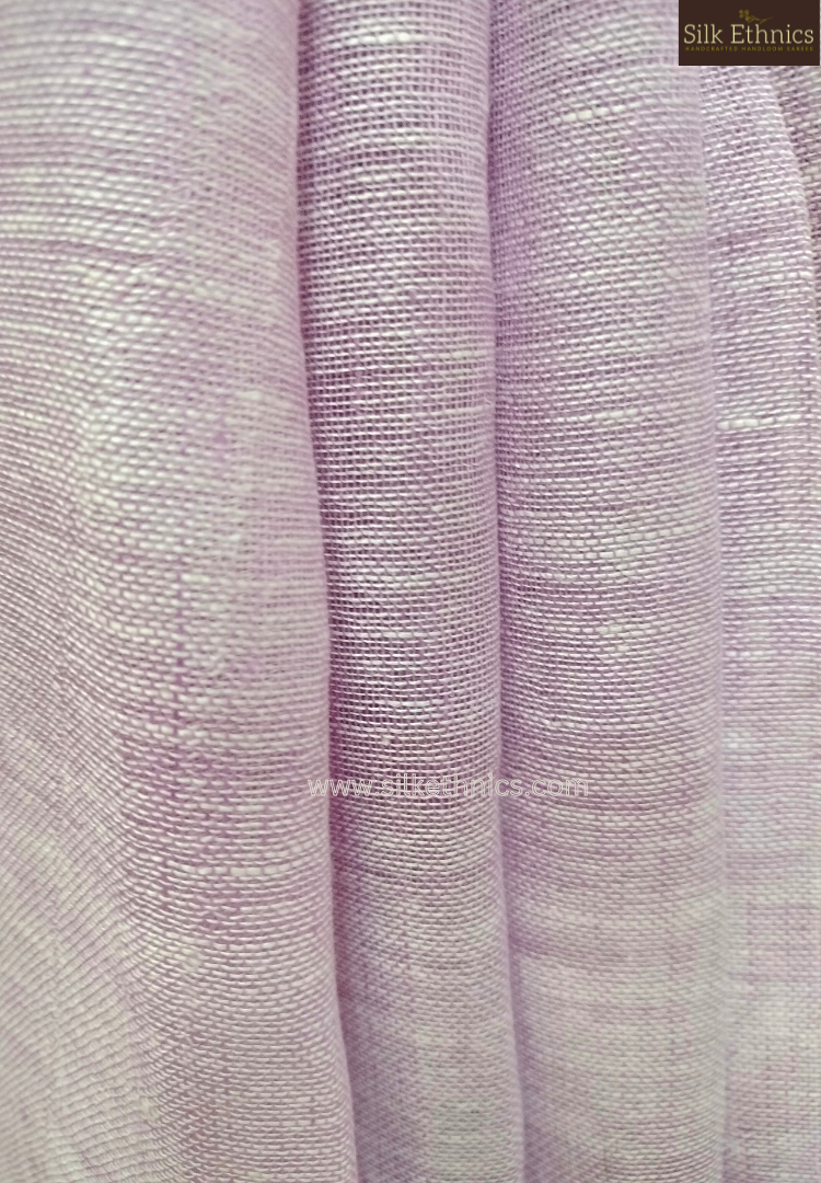 Luxurious lavender Varnika linen saree