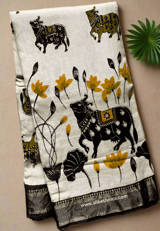 Pichwai Kalakriti Silk saree