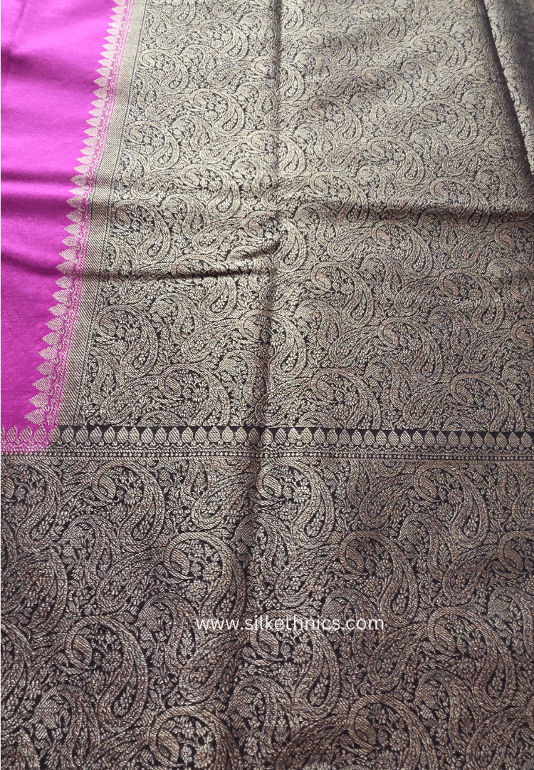 Hot Pink Banarasi Warm Silk Zari Weaving saree