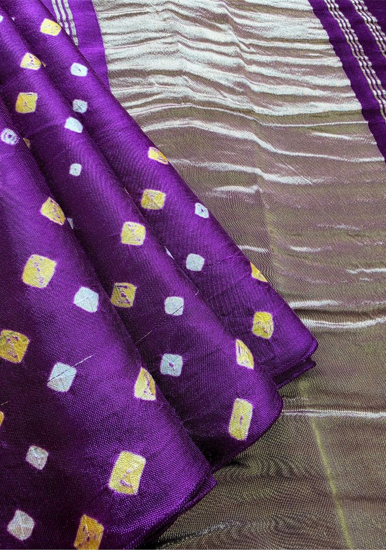 Mystic Violet Tanvi modal silk saree