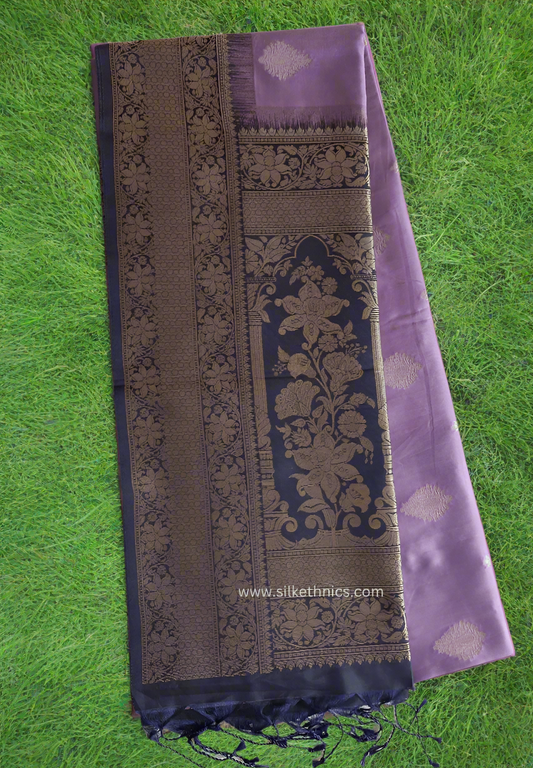 Lavender Madhuram soft silk saree