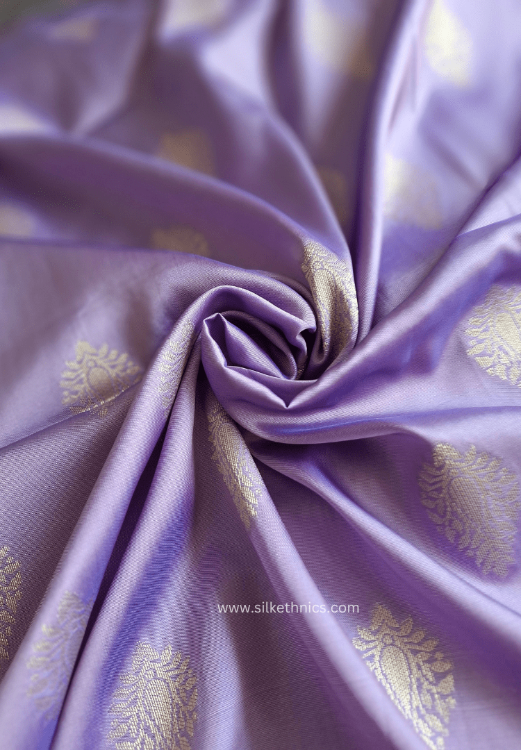 Lavender Madhuram soft silk saree