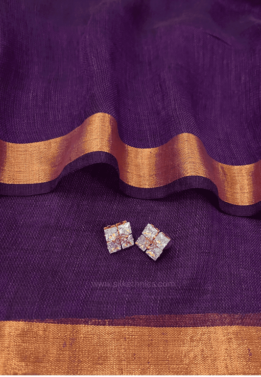 Deep violet Meera linen saree